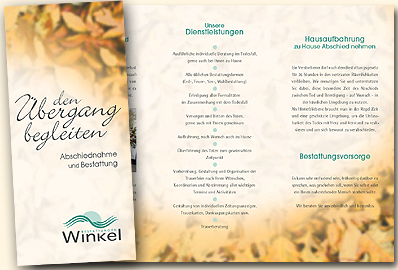 Faltblatt Bestattungen Winkel