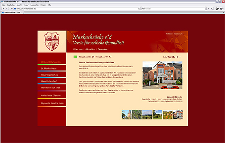 Website Markusbr&uuml;cke - Verein f&uuml;r seelische Gesundheit